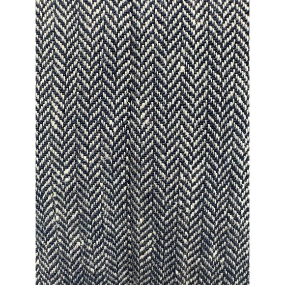 J. Crew Dalton Blazer Italian Linen Navy White Herring Bone Brass buttons Sz 2 - Picture 2 of 14